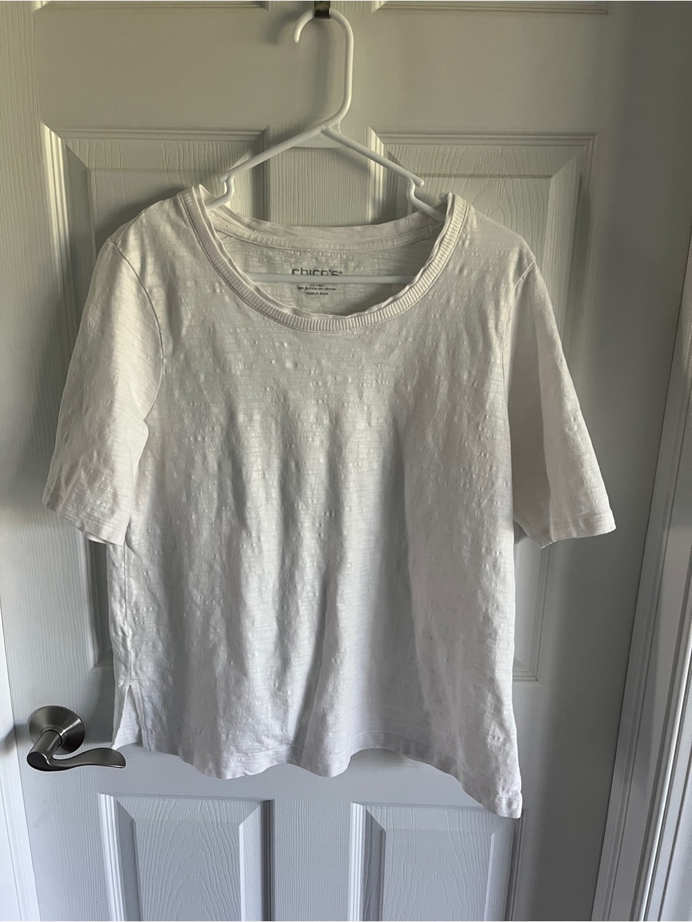 Chico's Women's Short Sleeve Tee White